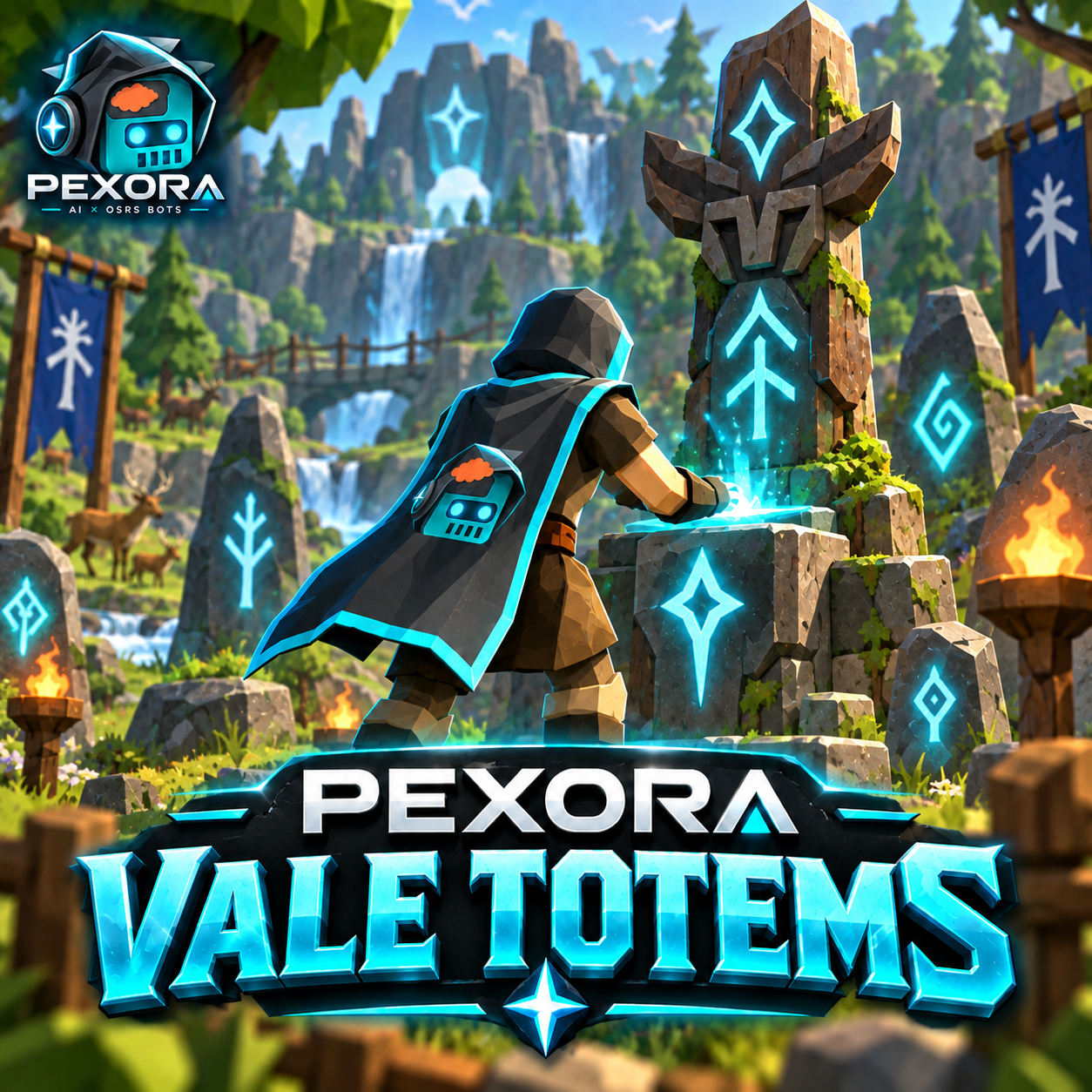 PEXORA Vale Totems script artwork